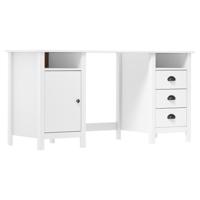 Bureau Hill 150x50x74 cm massief grenenhout wit - thumbnail
