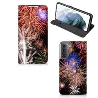 Samsung Galaxy S21 FE Hippe | Standcase | Vuurwerk