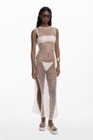 Wikkeljurk met rode applicaties - WHITE - U
