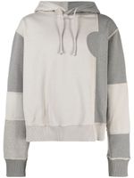 MM6 Maison Margiela hoodie en coton à design patchwork - Tons neutres