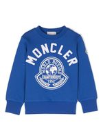 Moncler Enfant logo embroidered crew neck sweatshirt - Bleu