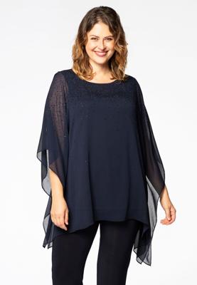 Yoek Tuniek met strass | Blauw | Maat 54/56
