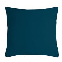 Stof Textile sierkussen Nelson - petrol blauw - 40 x 40 cm - bank kussens - polyester