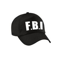 Zwarte FBI politie agent verkleed pet / cap voor kinderen - thumbnail