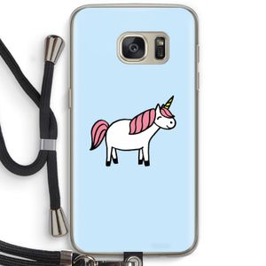 Eenhoorn: Samsung Galaxy S7 Transparant Hoesje met koord