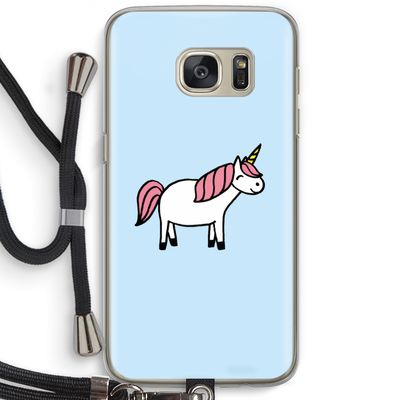 Eenhoorn: Samsung Galaxy S7 Transparant Hoesje met koord
