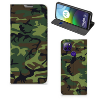 Motorola Moto G9 Power Hoesje met Magneet Army Dark