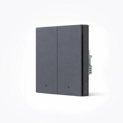 Aqara Smart Wall Switch H1 - met neutrale draad - dubbele schakelaar - grijs
