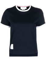 Thom Browne t-shirt à ourlet asymétrique - Bleu - thumbnail