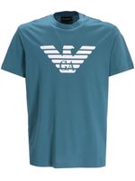 Emporio Armani t-shirt en coton à logo imprimé - Bleu