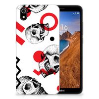 Silicone Back Case Xiaomi Redmi 7A Skull Red