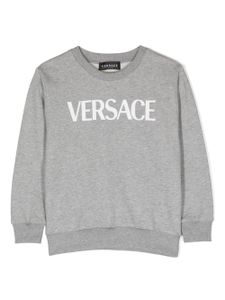 Versace Kids sweat en coton à logo imprimé - Gris