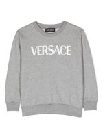 Versace Kids sweat en coton à logo imprimé - Gris - thumbnail