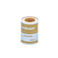 Leukopor Deksel Kleefpleist. 5,00cmx5,0m 1 0247400