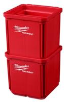 Milwaukee Accessoires packout 10x10 cm bakjes (2 stuks) - 4932480698