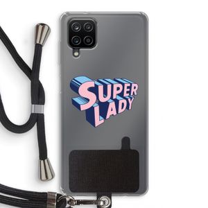 Superlady: Samsung Galaxy A12 Transparant Hoesje met koord