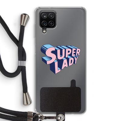 Superlady: Samsung Galaxy A12 Transparant Hoesje met koord