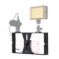 PULUZ VLogging live uitzending smartphone video rig filmmaking opname handvat stabilisator beugel voor iPhone Galaxy Huawei Xiaomi HTC LG Google