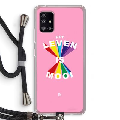 Het Leven Is Mooi: Samsung Galaxy A51 5G Transparant Hoesje met koord