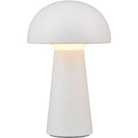 LED Tafellamp - Tafelverlichting - Trion Lenio - 2W - Warm Wit 3000K - Dimbaar - USB Oplaadbaar - Spatwaterdicht IP44 - Rond - Mat Wit - Kunststof