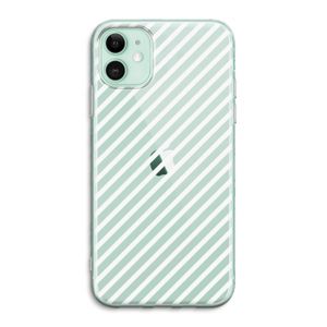 Strepen zwart-wit: iPhone 11 Transparant Hoesje