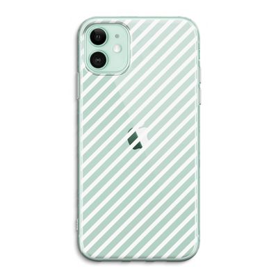 Strepen zwart-wit: iPhone 11 Transparant Hoesje