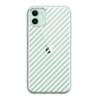 Strepen zwart-wit: iPhone 11 Transparant Hoesje