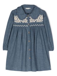 Louise Misha robe en jean Marlotta à coupe évasée - Bleu