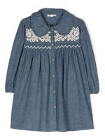 Louise Misha robe en jean Marlotta à coupe évasée - Bleu