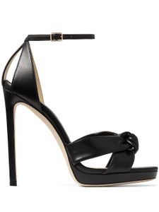 Jimmy Choo sandales Rosie 120 mm à design noué - Noir