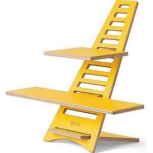 Upstaa XL Sta-bureau Werkplek - Berkenhout - Geel