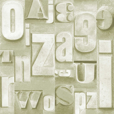 3d-industriële stijl behang letters
