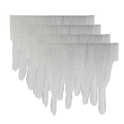 4x stuks ijspegelranden/sneeuwranden wit 200 x 35 sneeuwversiering