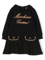 Moschino Kids robe brodée à effet de poches - Noir - thumbnail