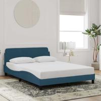 Bedframe met hoofdeinde "Dover" fluweel blauw 140x200 cm