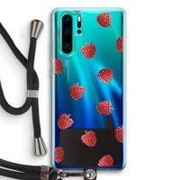 Framboosjes: Huawei P30 Pro Transparant Hoesje met koord