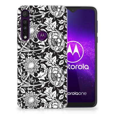 Motorola One Macro | TPU Case | Black Flowers Motorola One Macro | TPU Case | Black Flowers