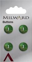 Milward Knoop Parelmoer Groen 12mm (4 stuks)