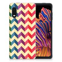 Samsung Xcover Pro | TPU bumper | Zigzag Multi Color