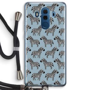 Zebra: Huawei Mate 10 Pro Transparant Hoesje met koord