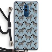 Zebra: Huawei Mate 10 Pro Transparant Hoesje met koord