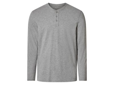 esmara Men Heren longsleeve (Grijs/patroon, M)