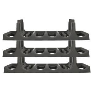 EDA Wijnflessen rek - 3x laags - kunststof - 18x flessen - L60 x B22 x H14 cm - Wijnrekken