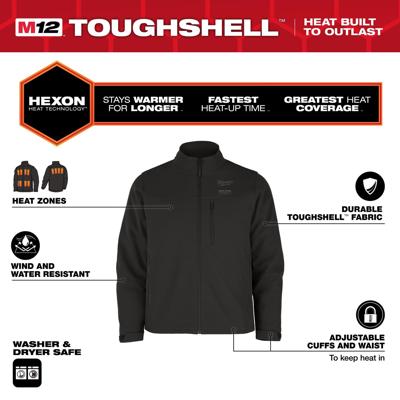 Milwaukee M12™ HJBL6-0 (L) HEXON verwarmde jas zwart - 4932493821