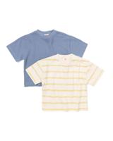 HEMA Baby T-shirt jersey strepen - 2 stuks blauw (blauw)