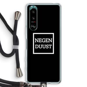 Negenduust black: Sony Xperia 5 III Transparant Hoesje met koord