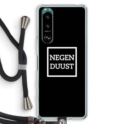 Negenduust black: Sony Xperia 5 III Transparant Hoesje met koord