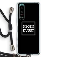 Negenduust black: Sony Xperia 5 III Transparant Hoesje met koord