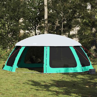 Zwembadtent uitneembare buiten- gaaswanden 690x690 cm zeegroen
