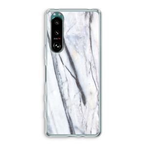 Gestreepte marmer: Sony Xperia 5 III Transparant Hoesje